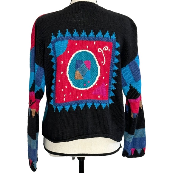 Segrets Sun Prints Sweater L Tribal Animals Vintage - Picture 8 of 11